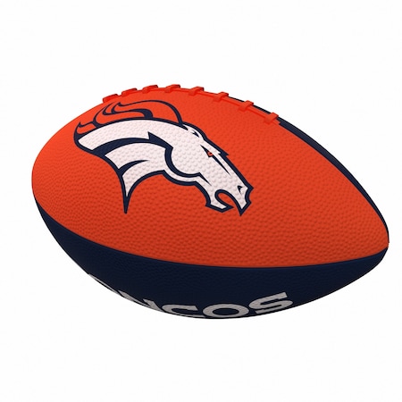 Logo Brands Denver Broncos Pinwheel Logo Junior-Size Rubber Football 610-93JR-2